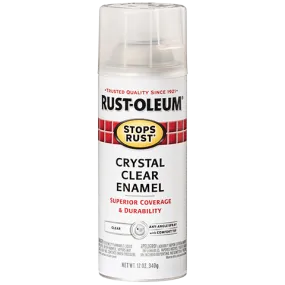 12 OZ Stops Rust Protective Enamel Spray Paint - Crystal Clear