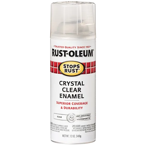 12 OZ Stops Rust Protective Enamel Spray Paint - Crystal Clear