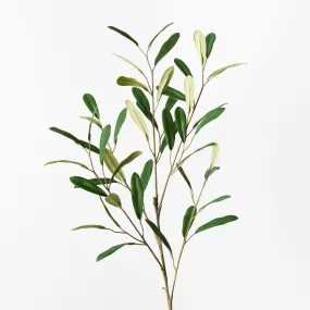 Artificial Silk Olive Leaf Spray - Grey Green