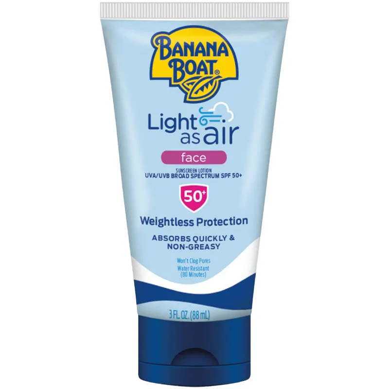 Banana Boat Light as Air Face SPF50  3 oz