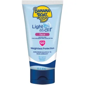 Banana Boat Light as Air Face SPF50  3 oz