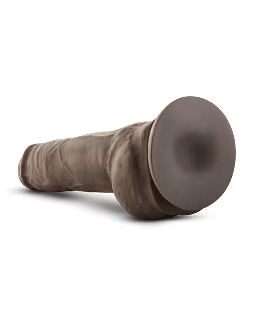 Blush Au Natural 10" Big Boy Realistic Dildo with Balls - Chocolate