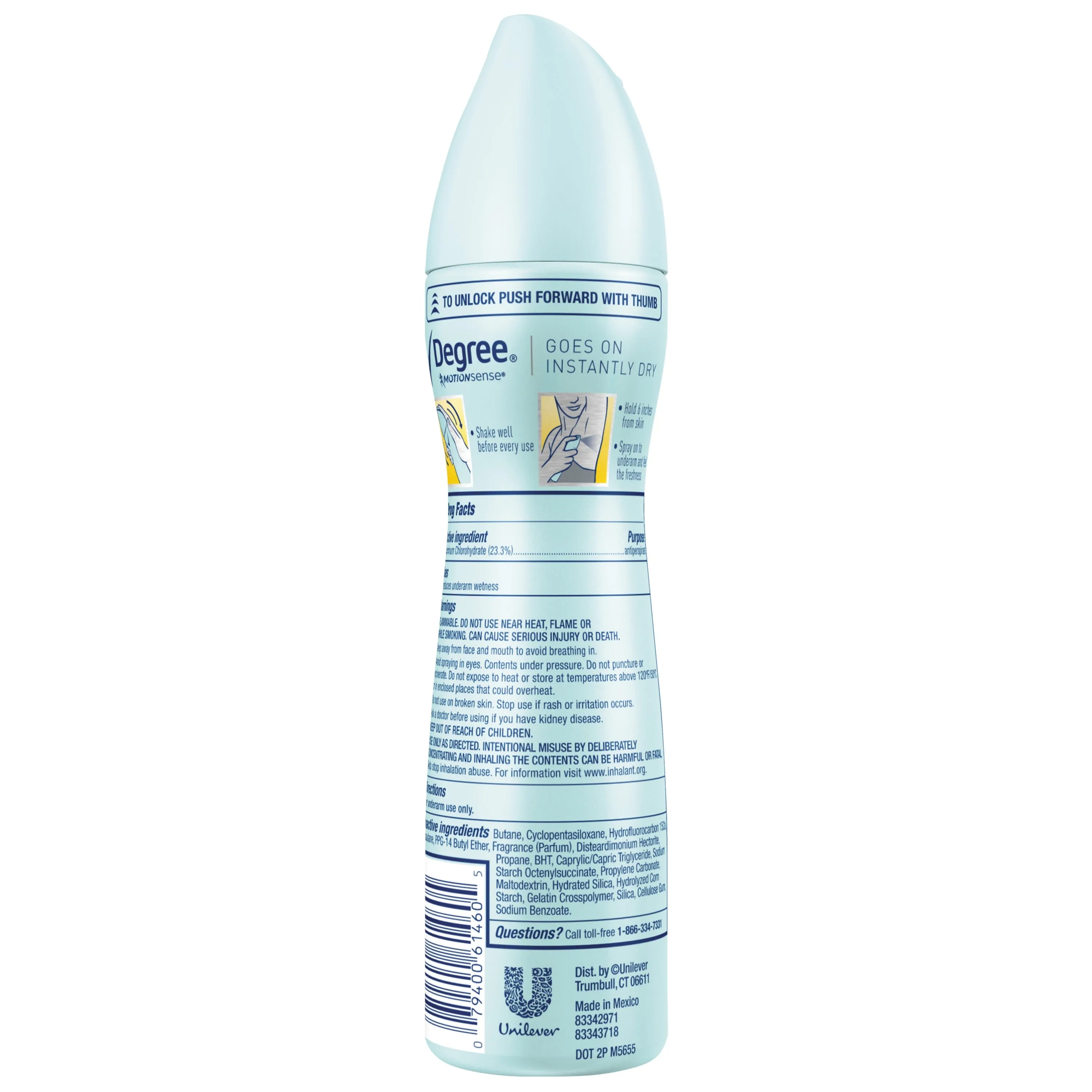 Degree Women Antiperspirant Deodorant Dry Spray Stress Control 3.8 oz