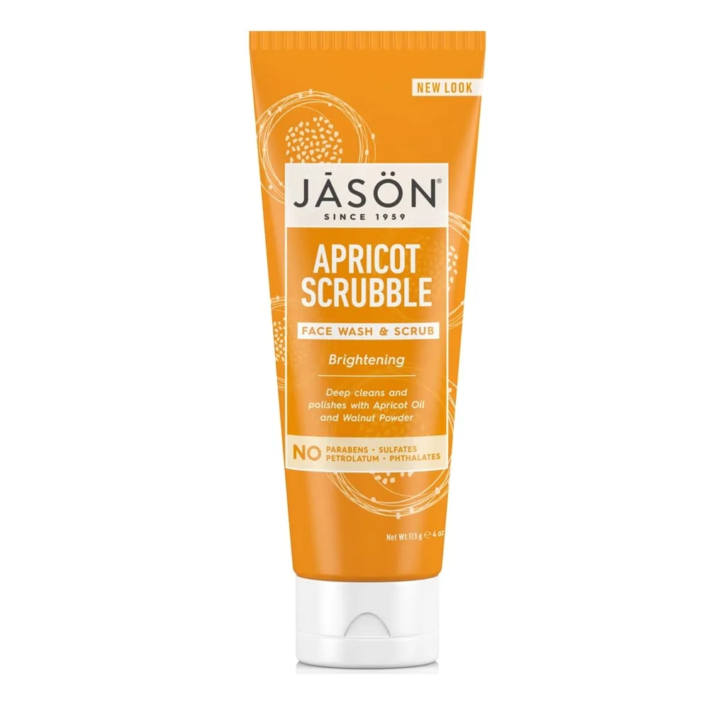 Jason Brightening Apricot Scrubble Facial Wash & Scrub