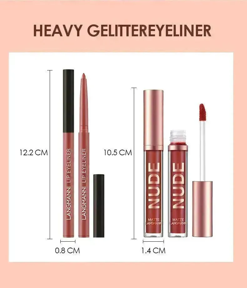 Lip Liner And Lipstick Makeup 12 Pcs Set 6 Matte Lipstick 6 Lip Liner Pens Waterproof Long Lasting Matte Lipstick Beauty Cosmetics Makeup Gift For Girls Lipstick Set