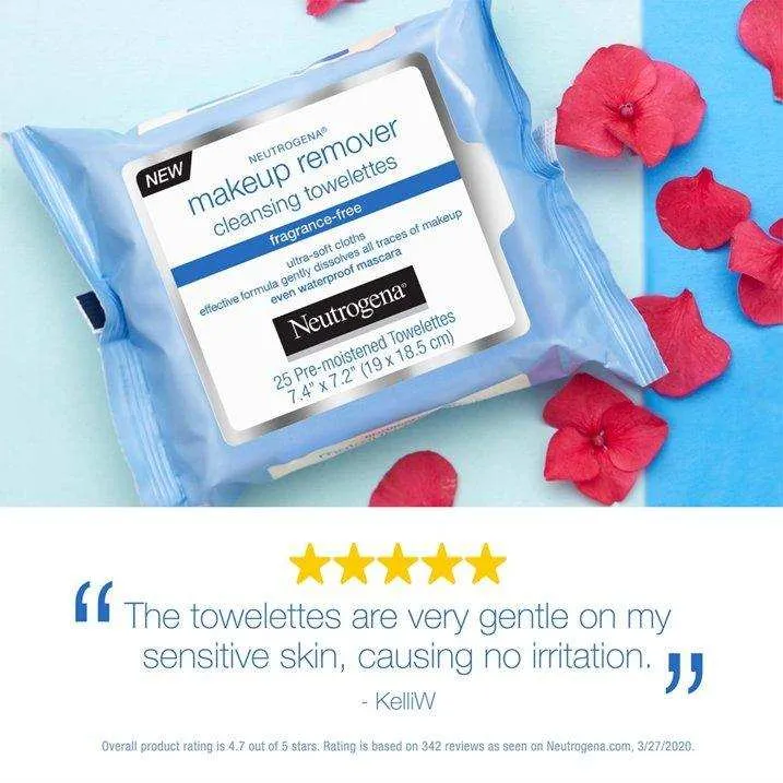 Neutrogena Makeup Remover Towelettes Fragrance Free - 25 ct