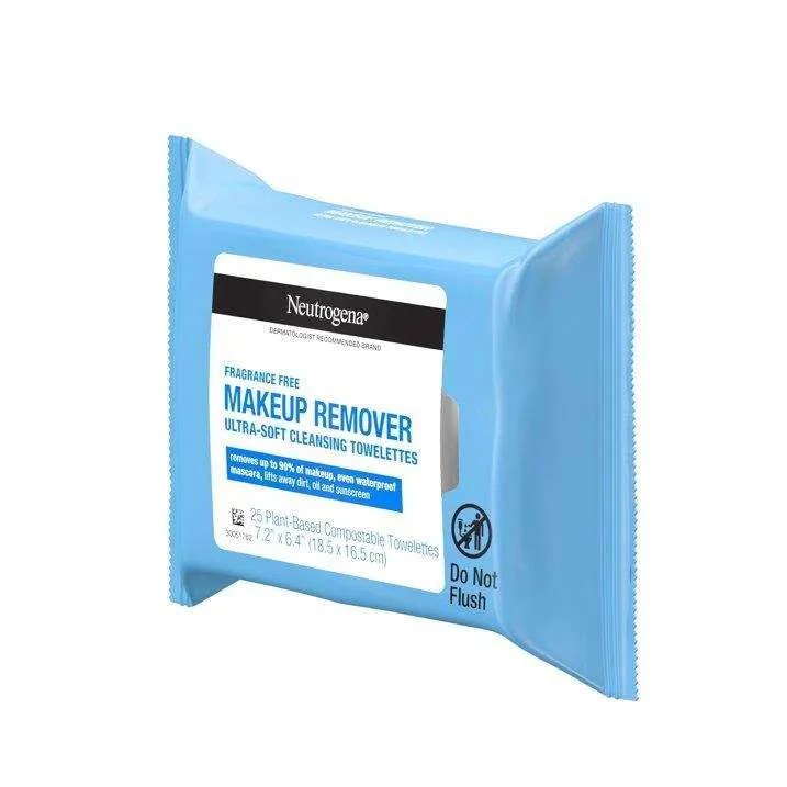 Neutrogena Makeup Remover Towelettes Fragrance Free - 25 ct