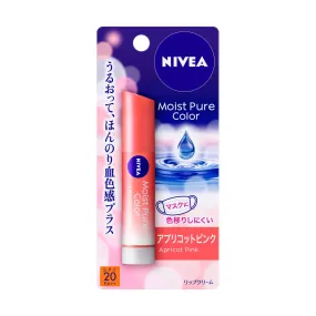 Nivea Japan Moist Pure Color Lip Balm SPF 20 PA   Apricot Pink