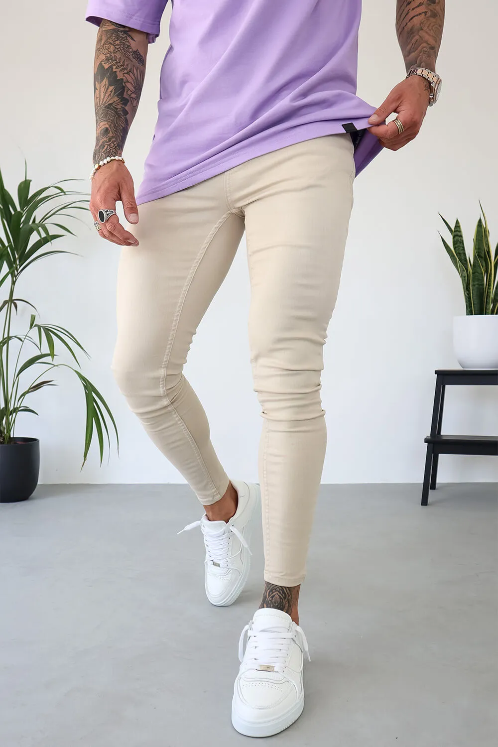 Non Rip Jeans - Sand