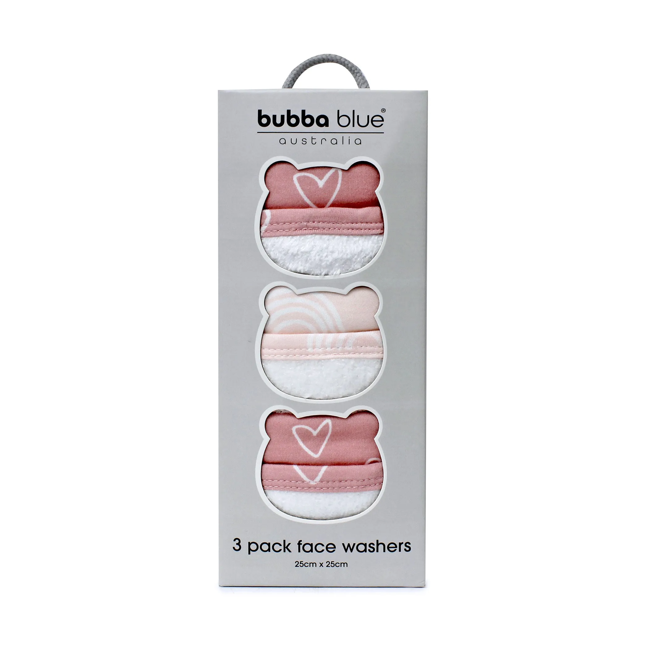 Nordic 3pk Wash Cloth Dusty Berry/Rose