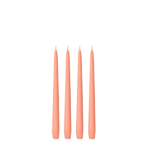 Peach 25cm Moreton Eco Taper Candles - Pack of 4