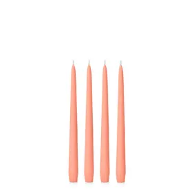 Peach 25cm Moreton Eco Taper Candles - Pack of 4