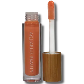 Peach Tinted Lip Gloss   Vitamin E   vegan & cruelty free