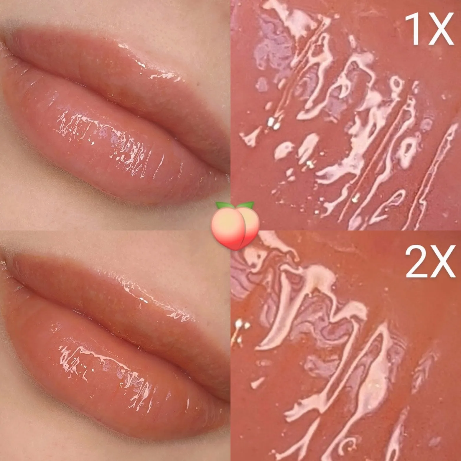 Peach Tinted Lip Gloss   Vitamin E   vegan & cruelty free