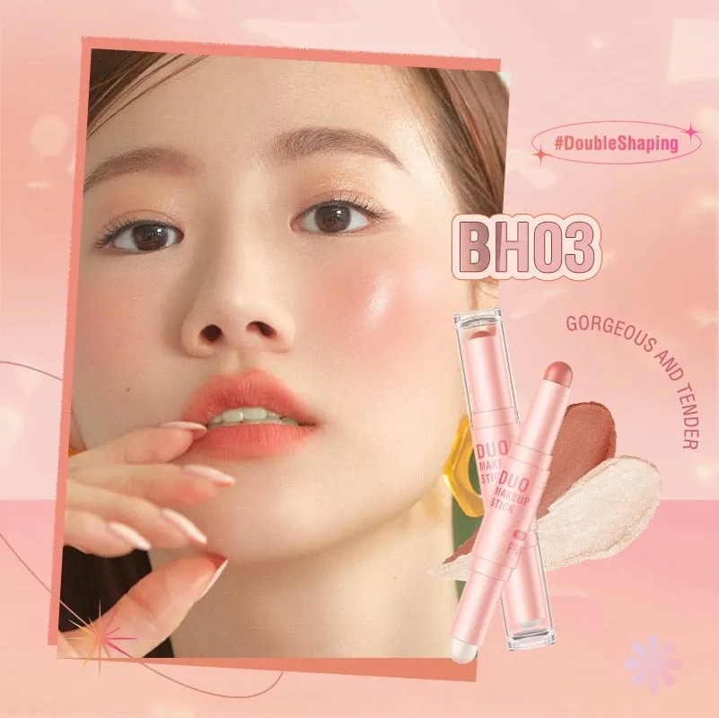 PINKFLASH Double Head Concealer Pen Face Makeup Waterproof Contouring Foundation Contour Blush Highlighter Stick Cosmetics