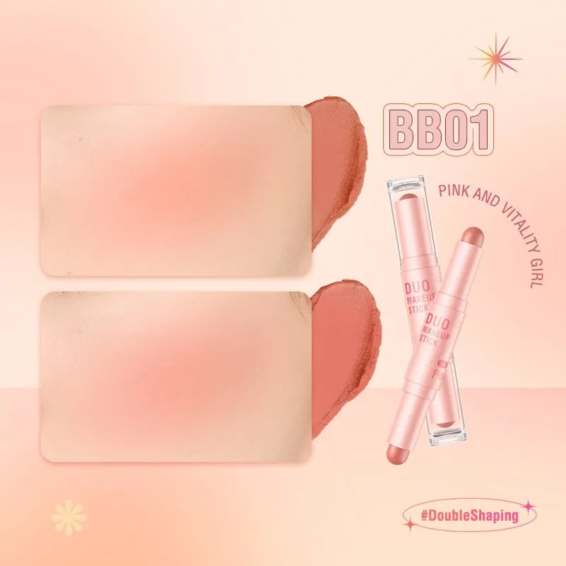 PINKFLASH Double Head Concealer Pen Face Makeup Waterproof Contouring Foundation Contour Blush Highlighter Stick Cosmetics