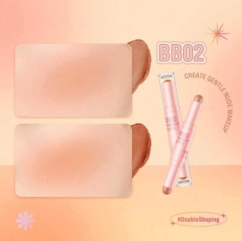 PINKFLASH Double Head Concealer Pen Face Makeup Waterproof Contouring Foundation Contour Blush Highlighter Stick Cosmetics