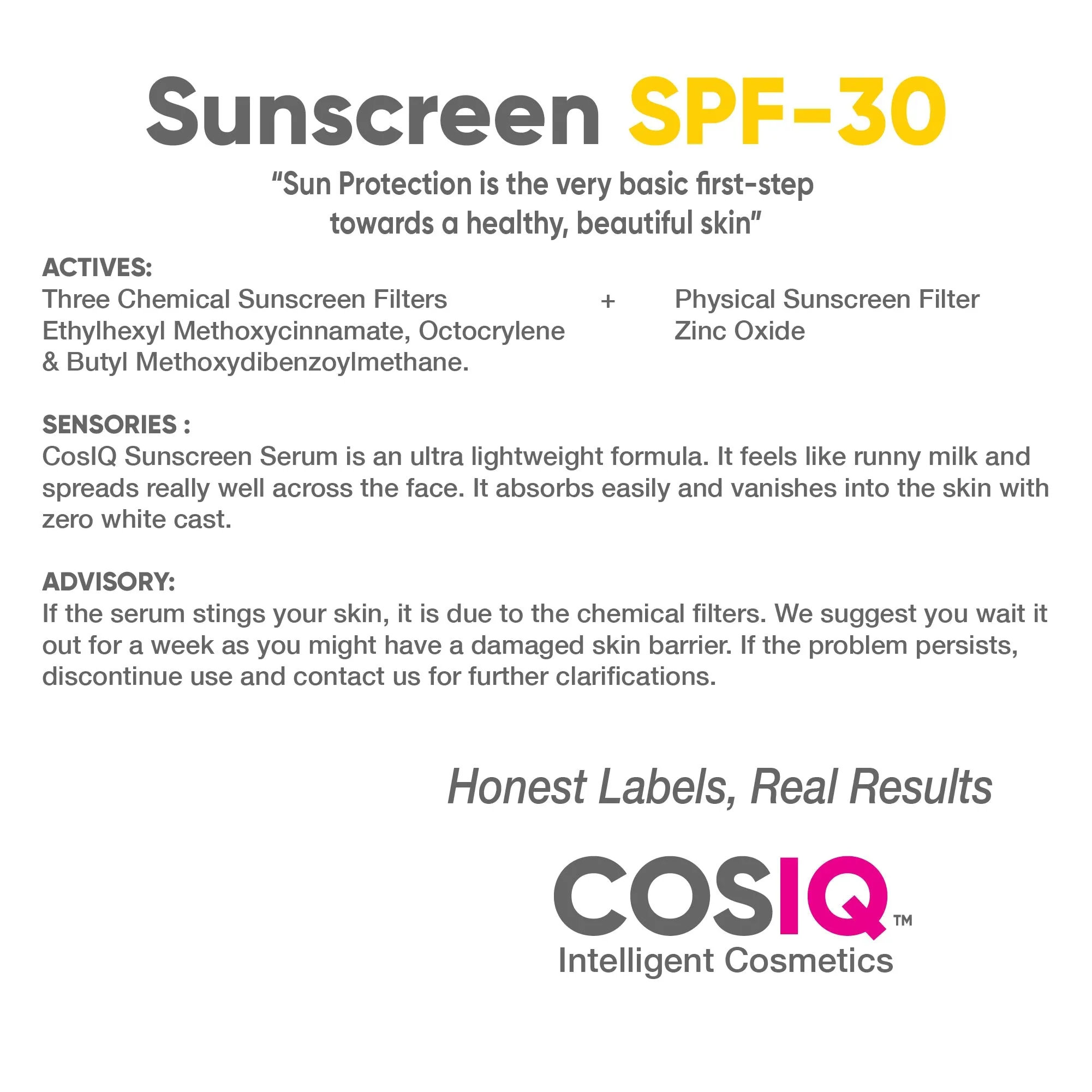 SPF 30 Sunscreen Serum, 100ml