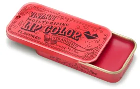 Strawberry Flavored Lip Gloss Vintage Slider Tin