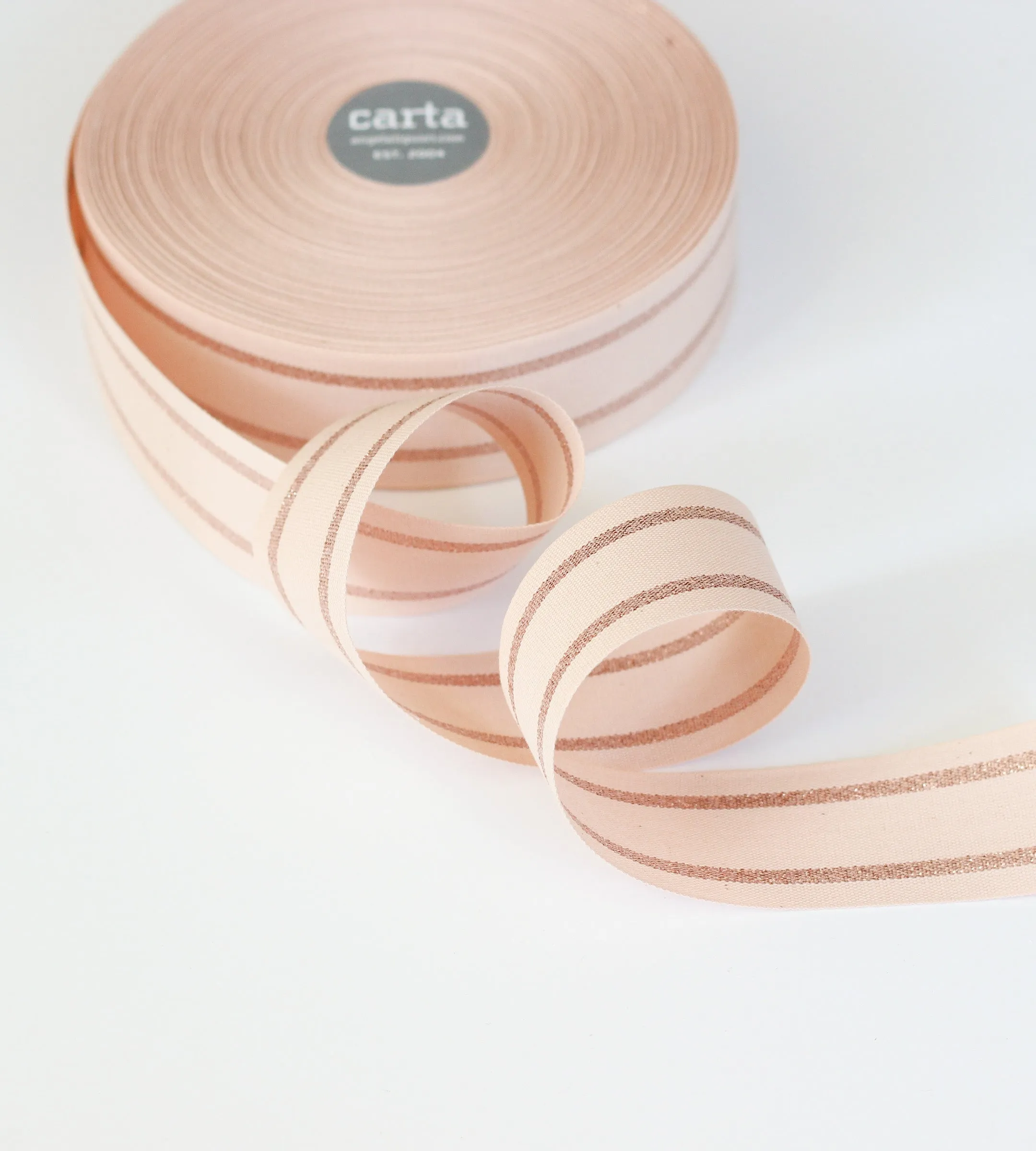 Striped cotton ribbon 1 ½” width - 44 yds ribbon