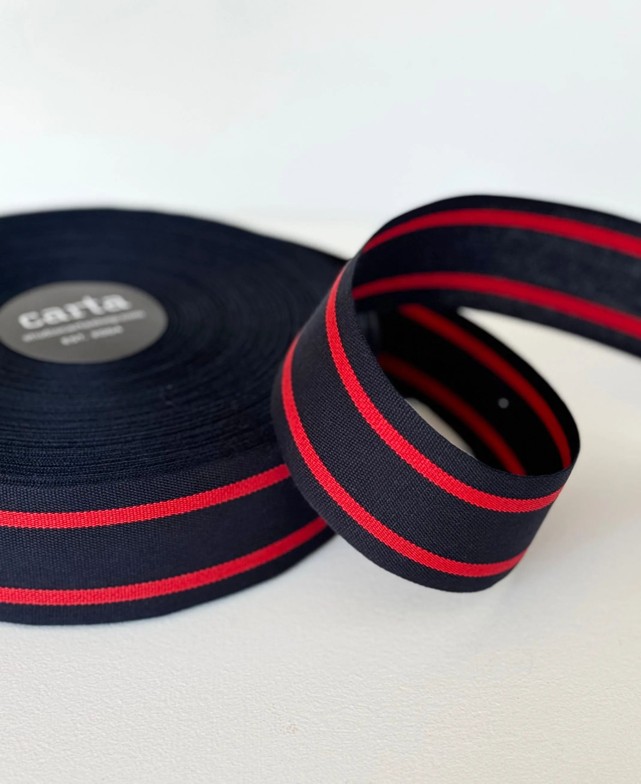 Striped cotton ribbon 1 ½” width - 44 yds ribbon