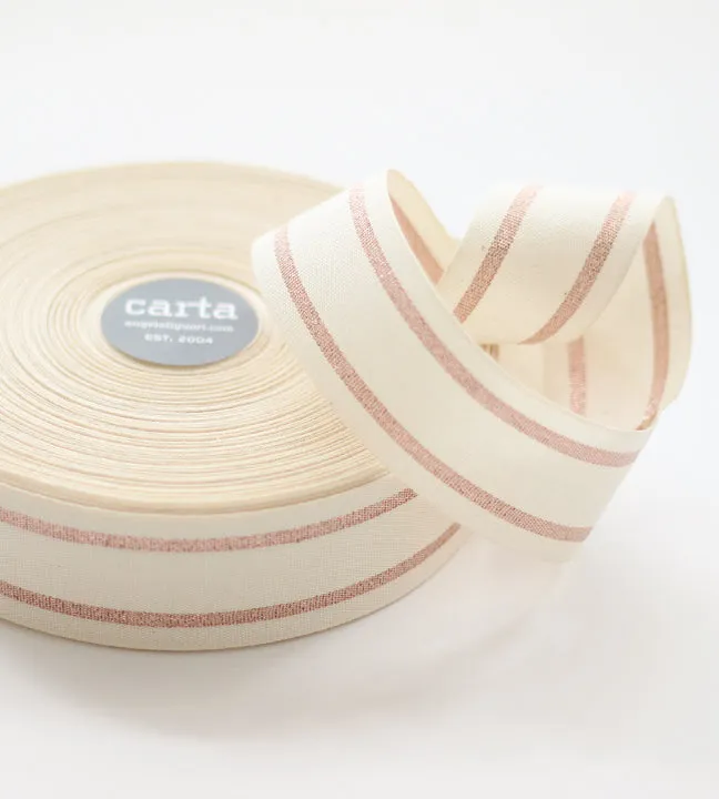 Striped cotton ribbon 1 ½” width - 44 yds ribbon