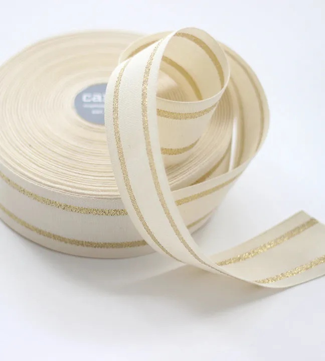 Striped cotton ribbon 1 ½” width - 44 yds ribbon