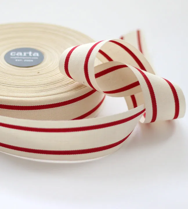 Striped cotton ribbon 1 ½” width - 44 yds ribbon
