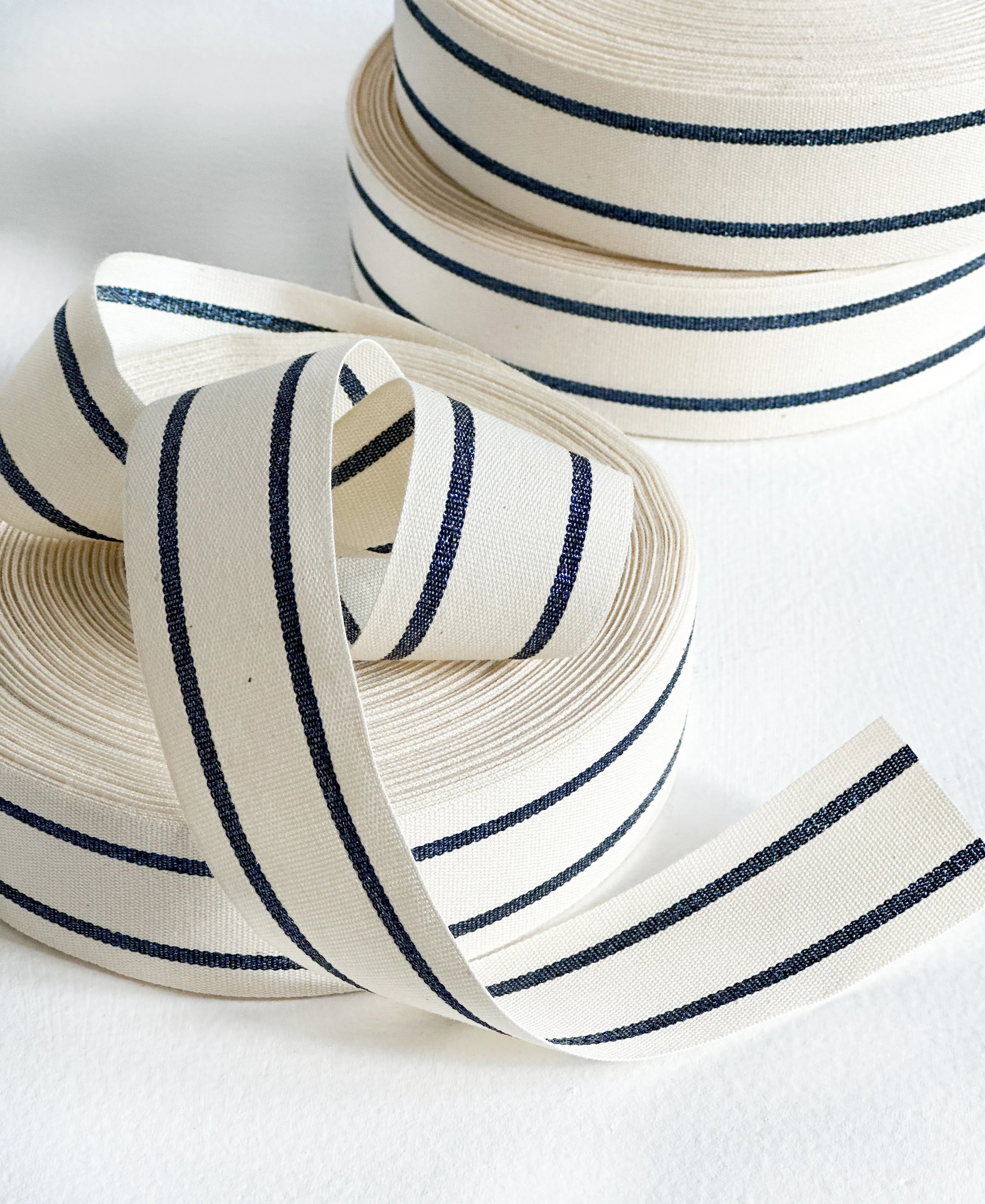 Striped cotton ribbon 1 ½” width - 44 yds ribbon
