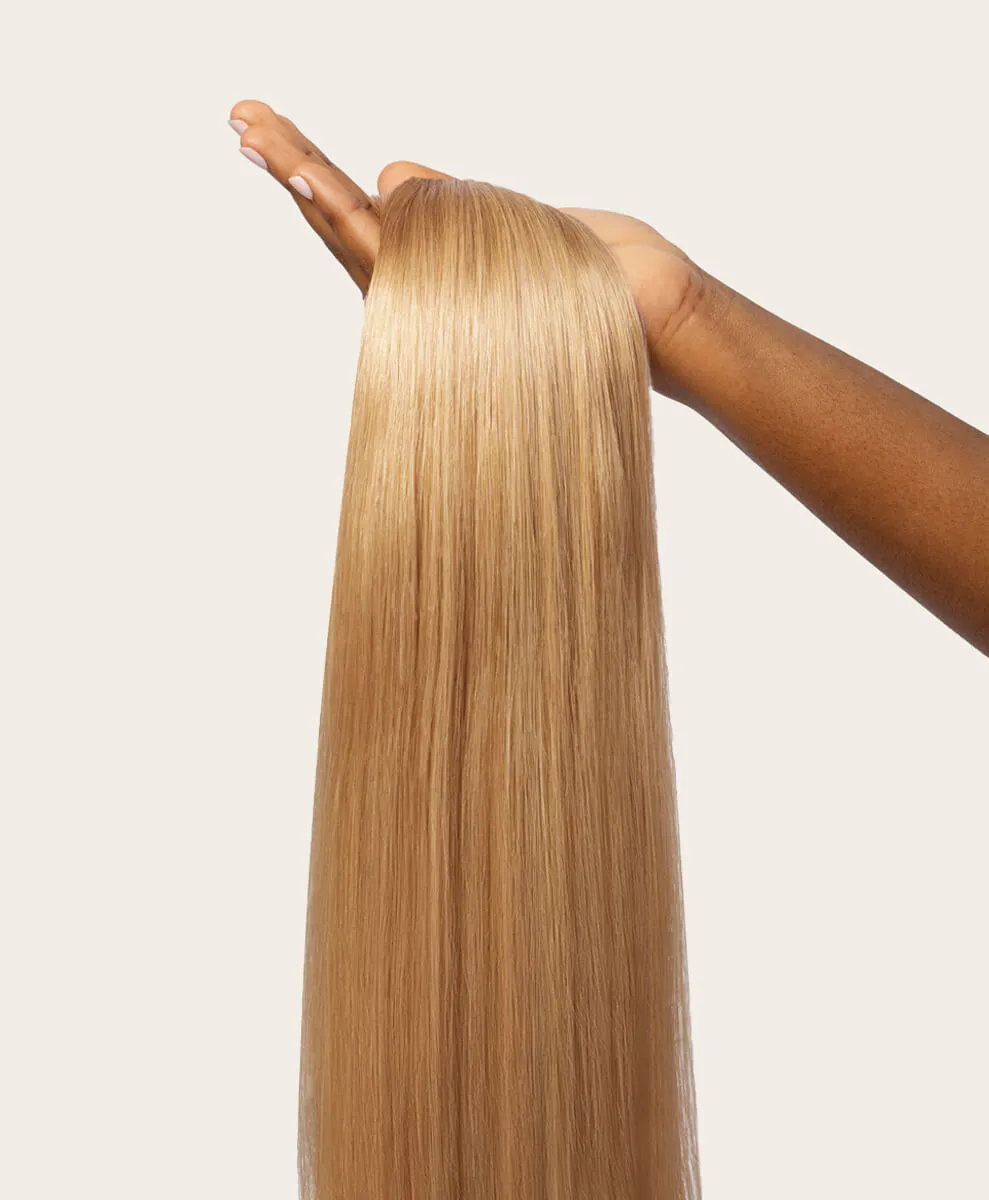 Warm Blonde, 16" Seamless Clip-In Hair Extensions, #27A | 160g
