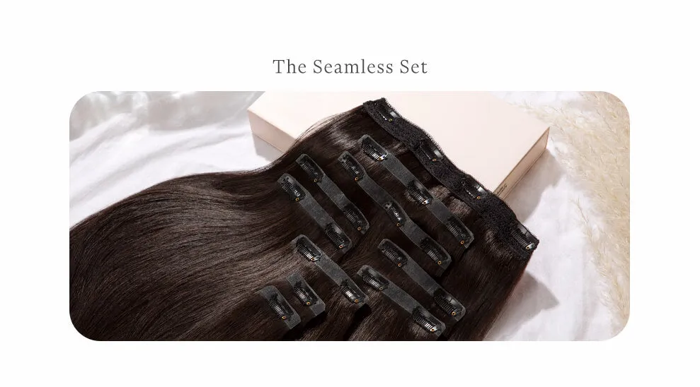 Warm Blonde, 16" Seamless Clip-In Hair Extensions, #27A | 160g